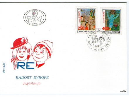 Jugoslavija, 1987, Radost Evrope, FDC