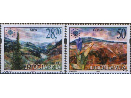 Jugoslavija 2002 Zaštita prirode, čisto (**)