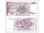 Jugoslavija 50 dinara 1990. UNC ZA zamenska