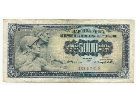 Jugoslavija 5000 dinara 1955.