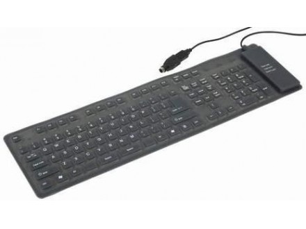 KB-109F-B Gembird Fleksibilna tastatura US layot USB+microUSB OTF adapter