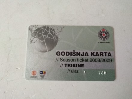 KK Partizan  SEZONSKA KARTA  2008/09
