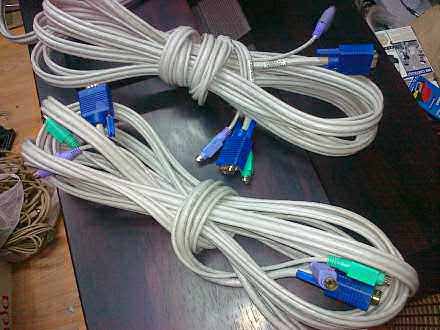 KVM kabel 6 metara - VGA + 2x PS/2
