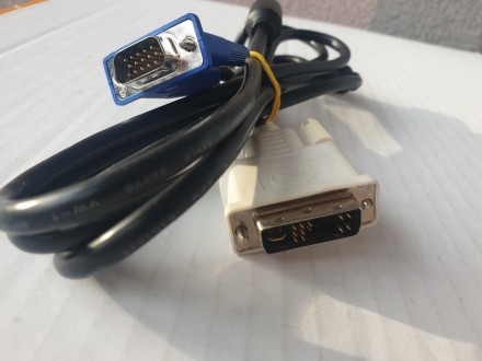 Kabl DVI-A 12+5 pin muški na VGA muški - 2 m