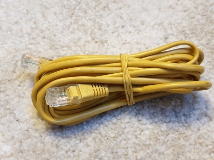 Kabl UTP mrežni 3 m dužine žute boje