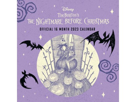 Kalendar 2023 - NBC, Colourful Shadows, 30x30 cm - Nightmare Before Christmas