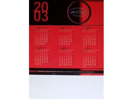Kalendar `ETITEX` Čačak