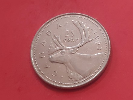 Kanada  - 25 cents 1993 god