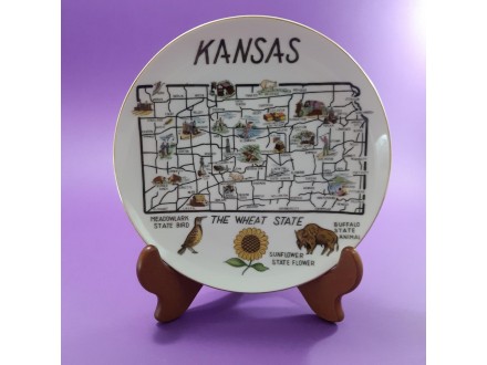 Kansas kolekcionarski tanjir Norcrest Japan