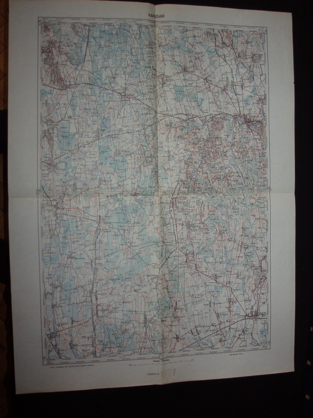 kaposvar karta Kaposvar,Baranja,topografska karta,1934   Kupindo.(30695957) kaposvar karta