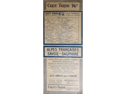 Karta Francuskih Alpa 1934