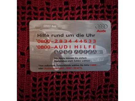 Kartica za Audi A3 8L