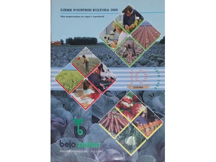 Katalog Seme Povrtnih Kultura `Bejo Zaden` Jugoslavija