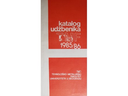 Katalog Udžbenika `TMF` 1985/86