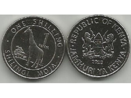 Kenya Kenija 1 shilling 2018. UNC