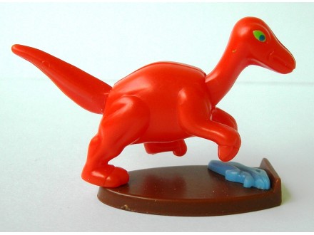 Kinder figurica - Narandžasta mama-dinosaurus sa bebom2
