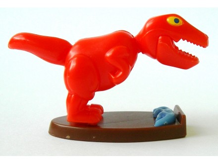 Kinder figurica - Narandžasta mama-dinosaurus sa bebom