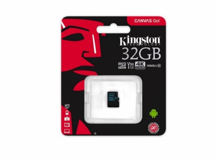 Kingston microSDXC 32GB Class 10 U3 UHS-I 90MB/s-45MB/s SDCG2/32GBSP