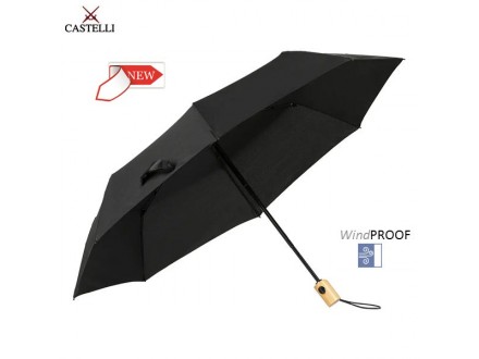 Kišobran na rasklapanje Castelli Monaco crni - Novo