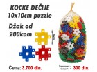 Kocke Puzzle za decu 10x10cm / džak od 200 kom.