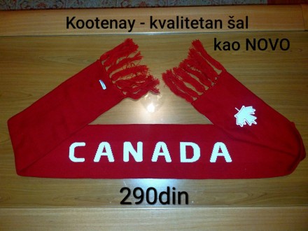 Kootenay Canada šal crveni debeli kvalitetan - kao NOVO