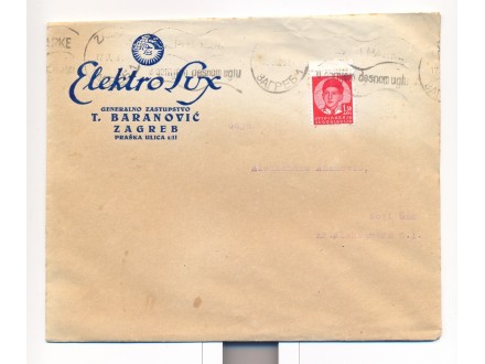 Koverat sa računom Elektro Lux T. Baranović