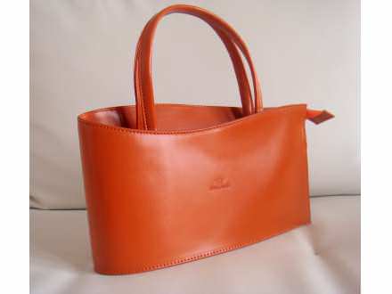 Kožna narandžasta torba