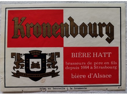 Kronenboug Kronemberg etiketa za pivo