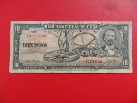Kuba-Cuba 10 Pesos 1956, v1, P7589, RR