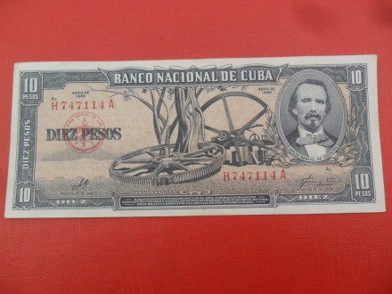 Kuba-Cuba 10 Pesos 1960, v5, P7810