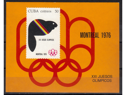 Kuba,LOI-Montreal `76  1976.,blok.čisto