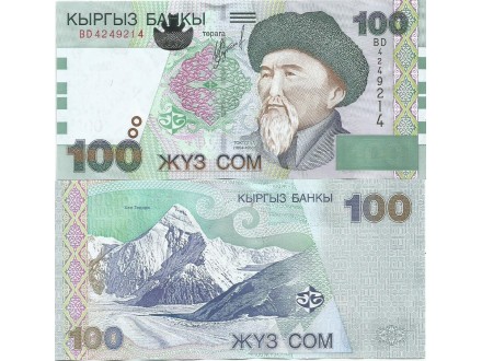 Kyrgyzstan Kirgistan 100 som 2002. UNC