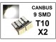 LED Sijalica - T10 CANBUS 9 dioda - 2 komada slika 1