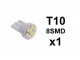LED Sijalica - T10 pozicija - 8 SMD 1 komad slika 1