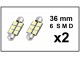 LED Sijalica - za unutrasnjost - 36 mm - 6 SMD - 2 kom slika 1