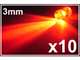 LED dioda - Crvena - 3mm - 10 komada slika 1