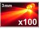 LED dioda - Crvena - 3mm - 100 komada slika 1