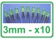 LED dioda - Zelena - 3mm - 10 komada slika 1