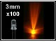 LED dioda - Zuta - 3mm - 100 komada slika 1