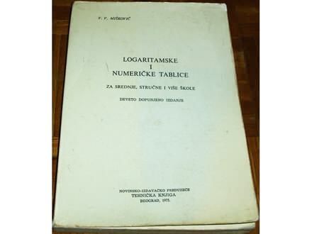 LOGARITAMSKE I NUMERIČKE TABLICE - V.V. Mišković