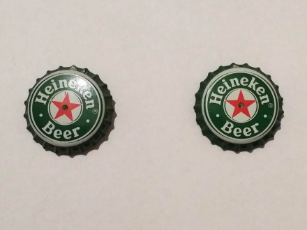 LOT 2 bedža Heineken u obliku pivskog čepa