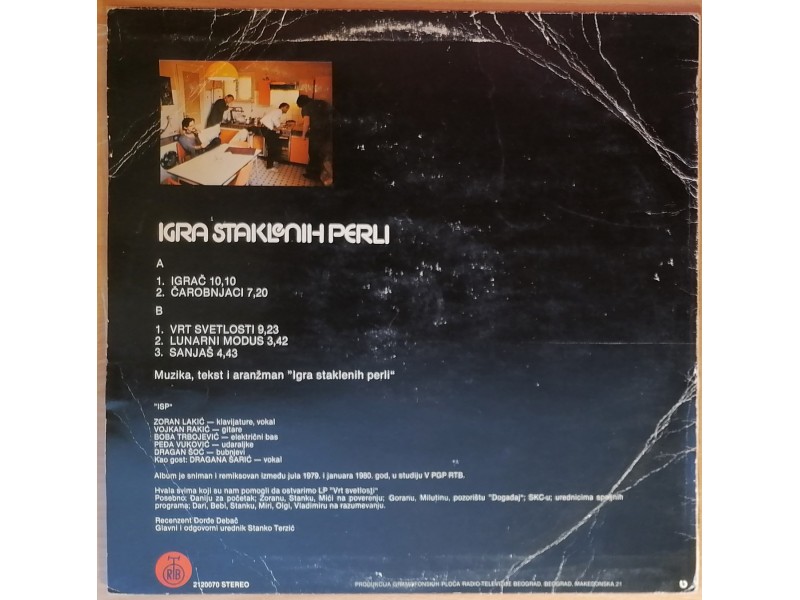 LP IGRA STAKLENIH PERLI - Vrt svetlosti (1980) MINT LP