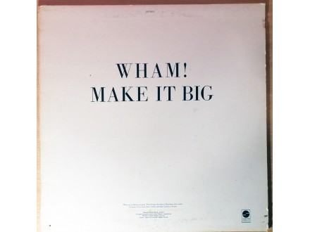 LP WHAM! - Make It Big (1985) PERFEKTNA + POSTER