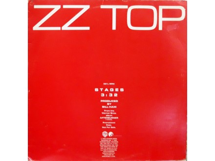 LP: ZZ TOP - STAGES (US PRESS) PROMO No. 01658