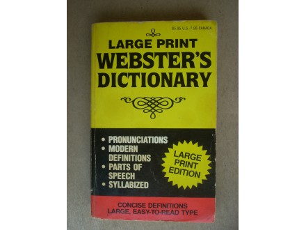 Large print WEBSTERS DICTIONARY