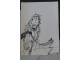 Laza Šermetr Konj u kasu, crtež slika 1