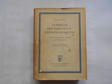 Lehrbuch der Rorschach  psychodiagnostik, E.Bohm