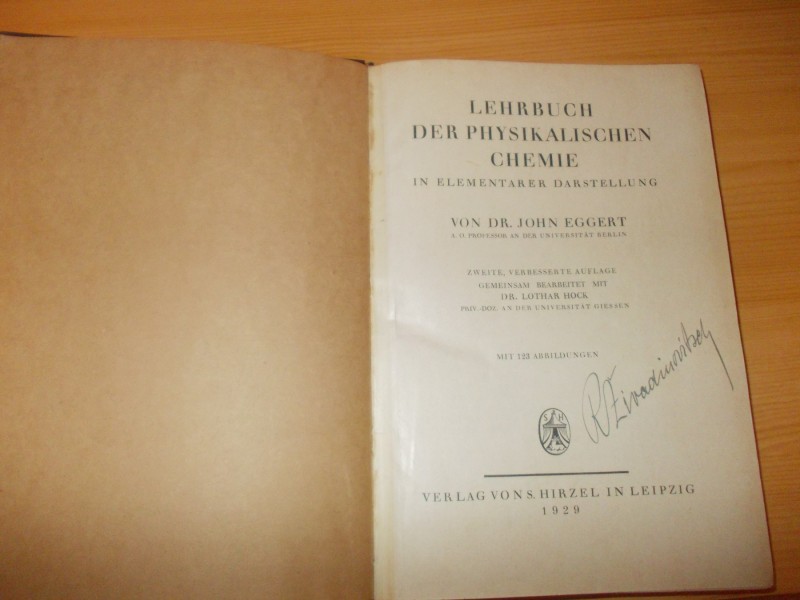 Lehrbuch der physikalischen chemie - 1929. g