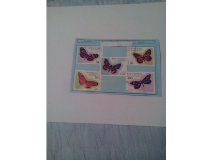 Leptiri Gvineja serija na kartonu