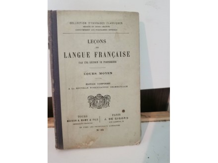 Leçons de langue française. Cours supérieur.  1900